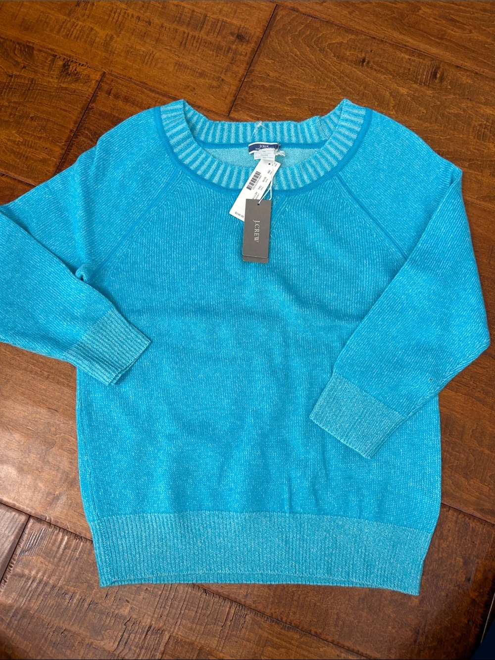 J. Crew Teal Scoopneck Cashmere Sweater